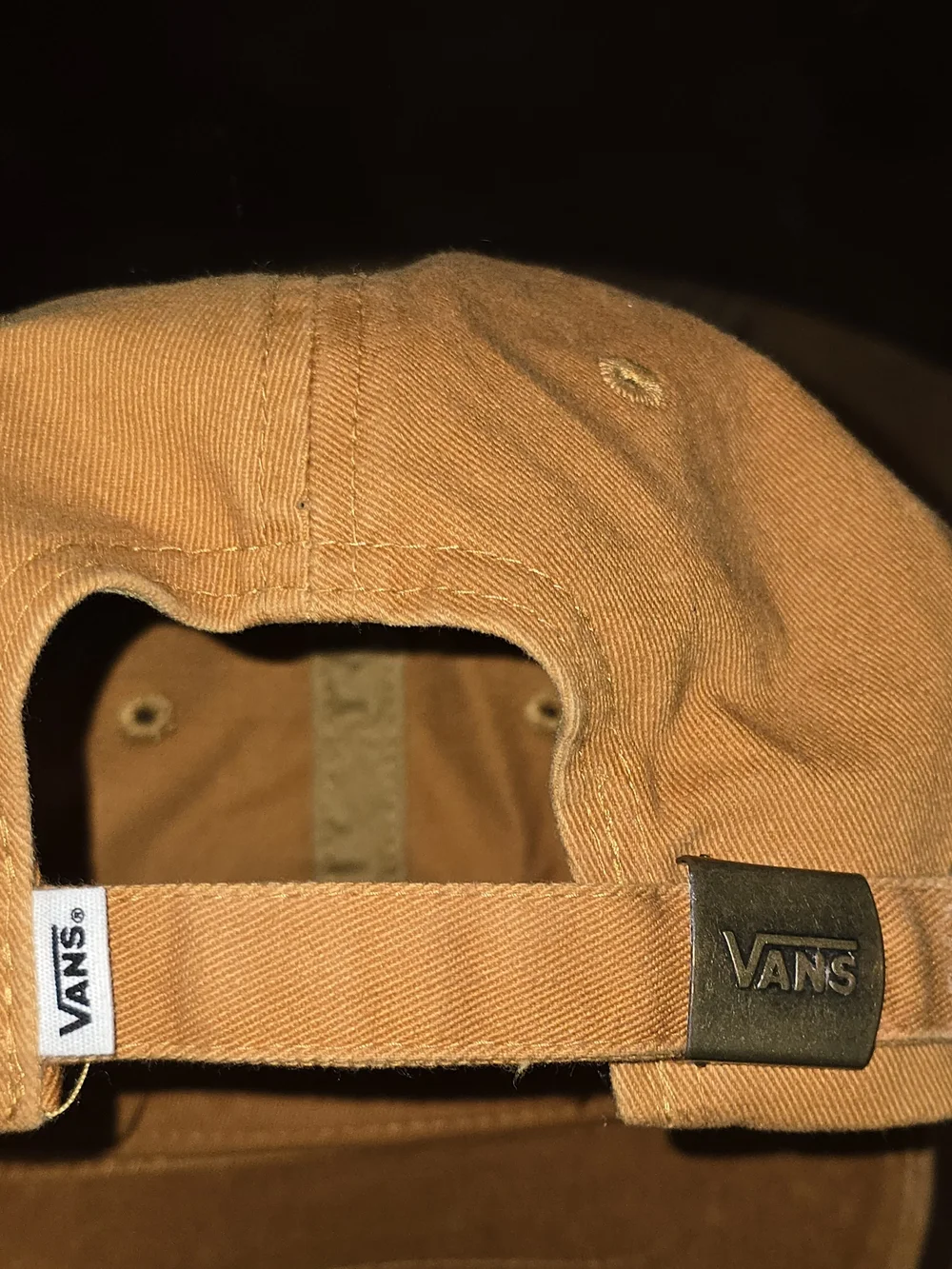 VANS Court Side Embroidered Logo Dad Hat Amarillo Mineral Yellow Adjustable Cap